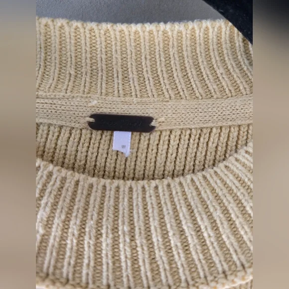 UPCYCLED!! Free People | 'Easy Street' Sweater In Limon w/  Embroidery, Size XS - Picture 6 of 11